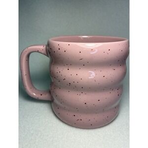 Modern Expression Jumbo Pink Speckled Ceramic Mug Cup 22oz Micro Dish safe